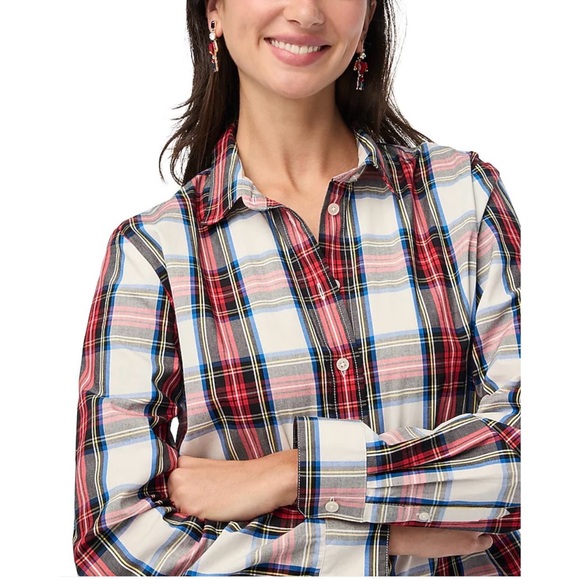J. Crew Tops - J Crew Women’s Button Down Tartan Modern size XS